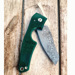 Les Fines Lames le PETIT Micarta Green COMPASS series