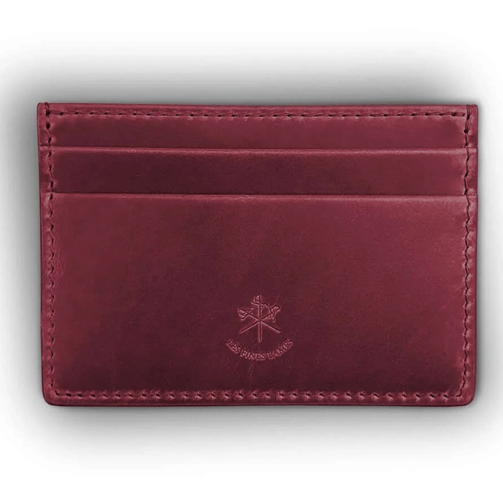 Les Fines Lames Kortholder / Lommebok i Skinn - Sherry Red