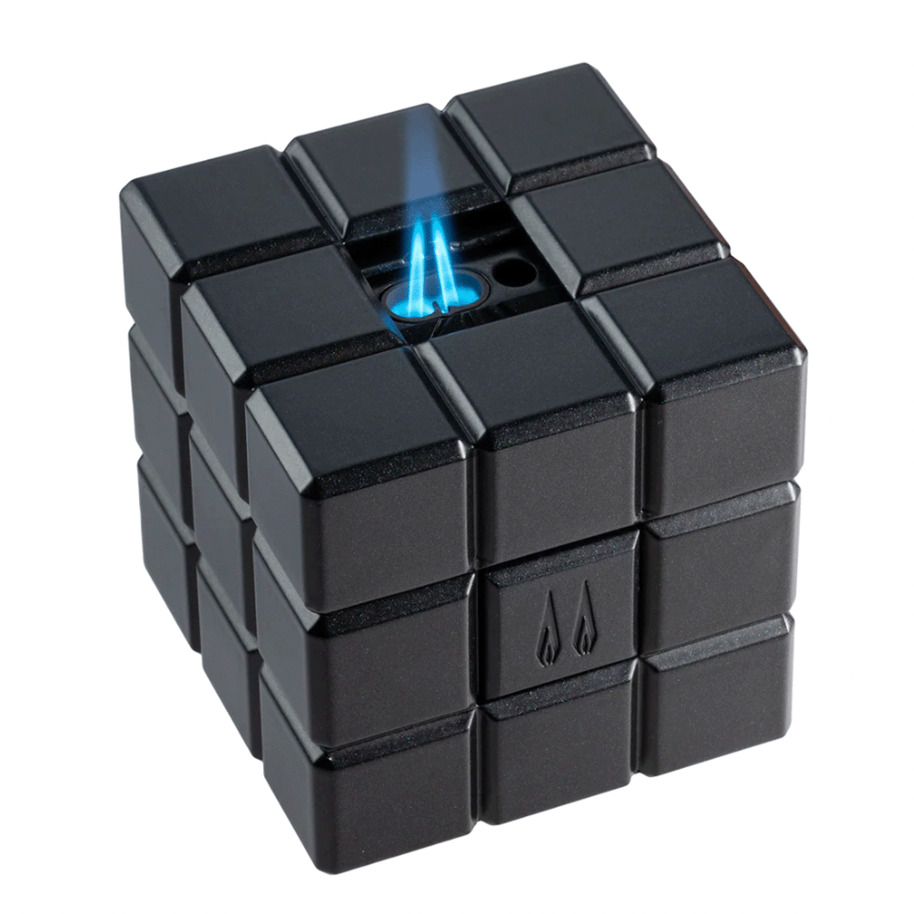 Colibri Heritage Cube Table Lighter Black